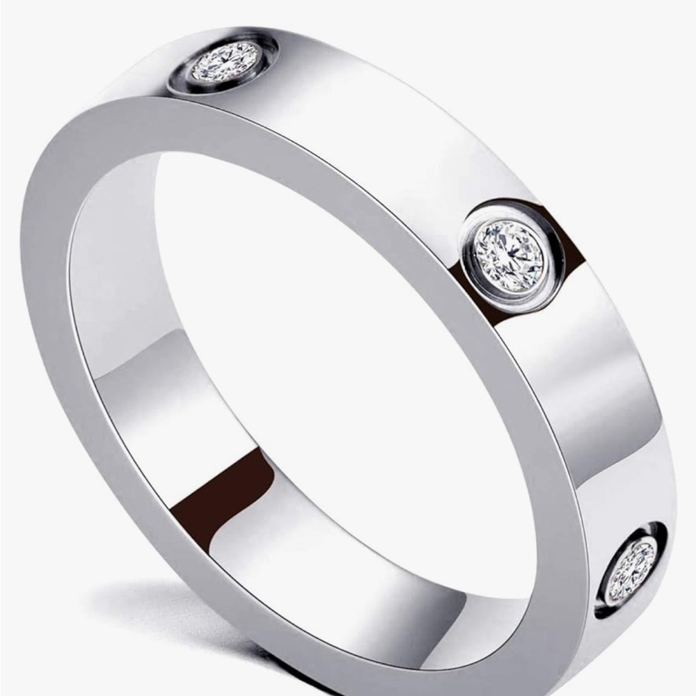 Silver plated/Gold plated Ring with CZ’s SZ’s  7 & 8